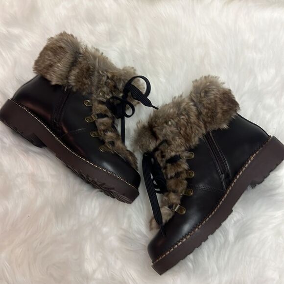 Lands End Womens 477938 Faux Fur Lined Cuff Boots Fisherman Core D20 - Picture 9 of 10